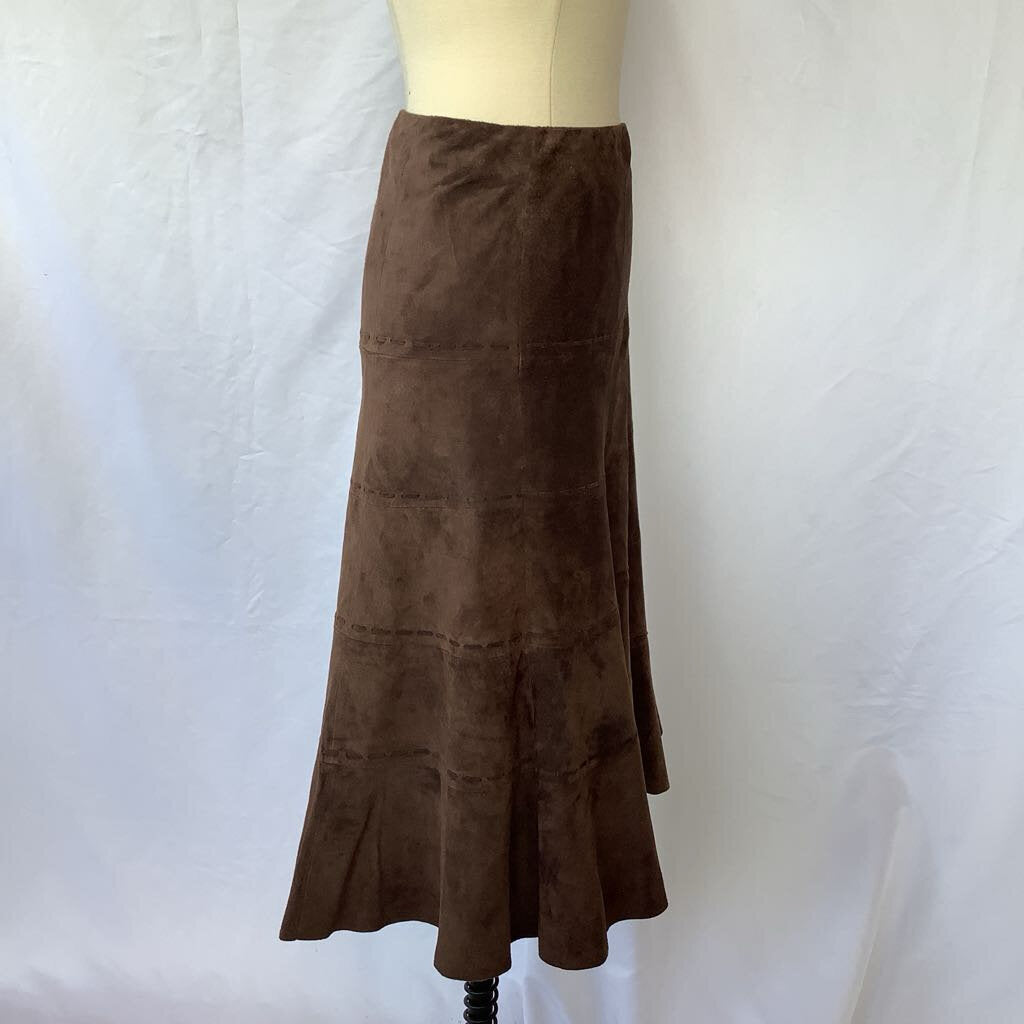 Y2K Brown Suede Skirt