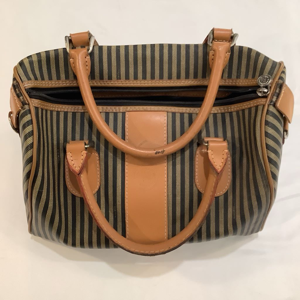 Vintage Fendi Pequin Boston Bag
