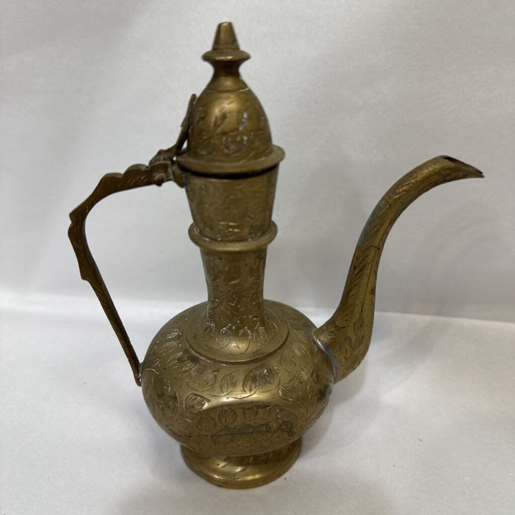 Vintage Brass Turkish Tea Pot 6"
