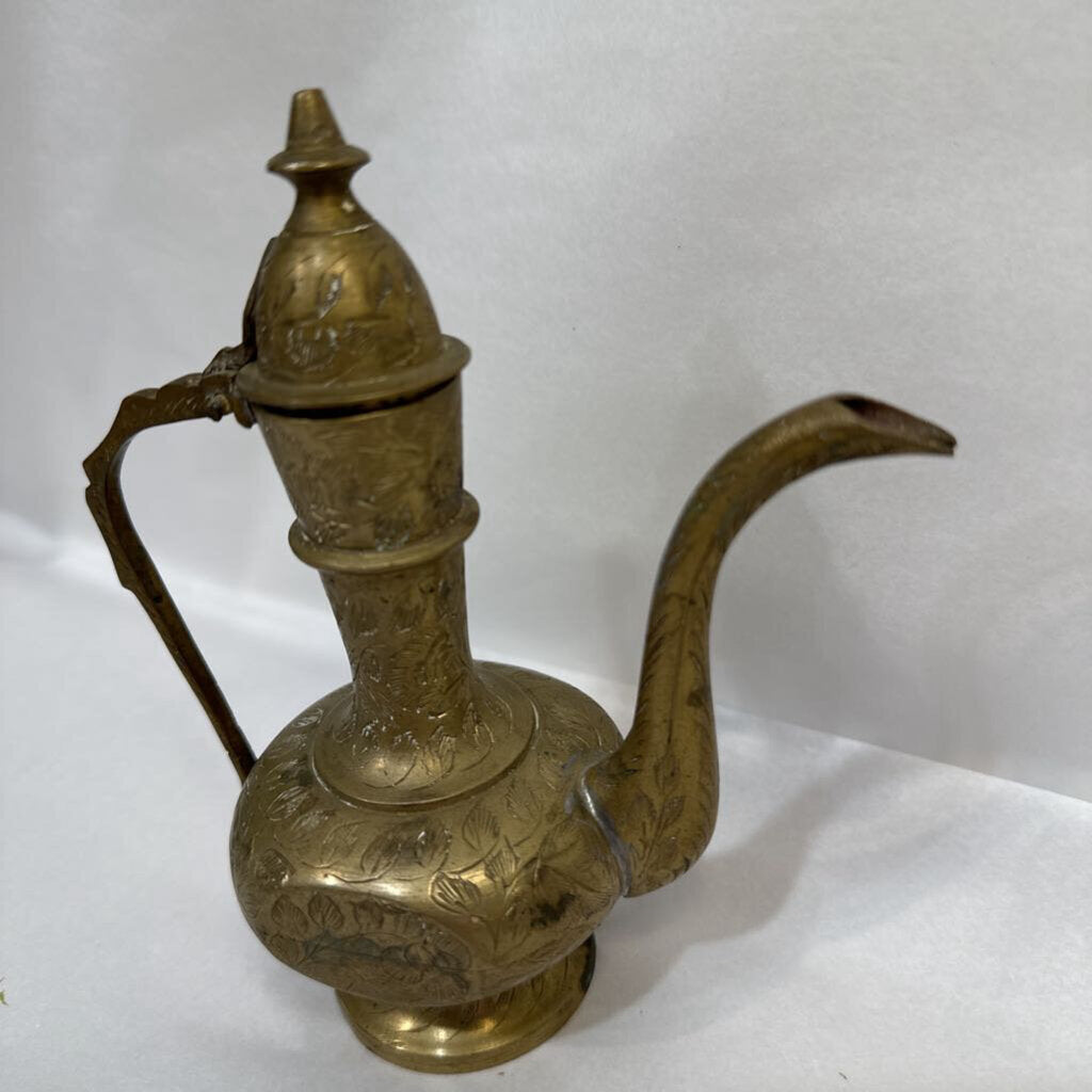 Vintage Brass Turkish Tea Pot 6"