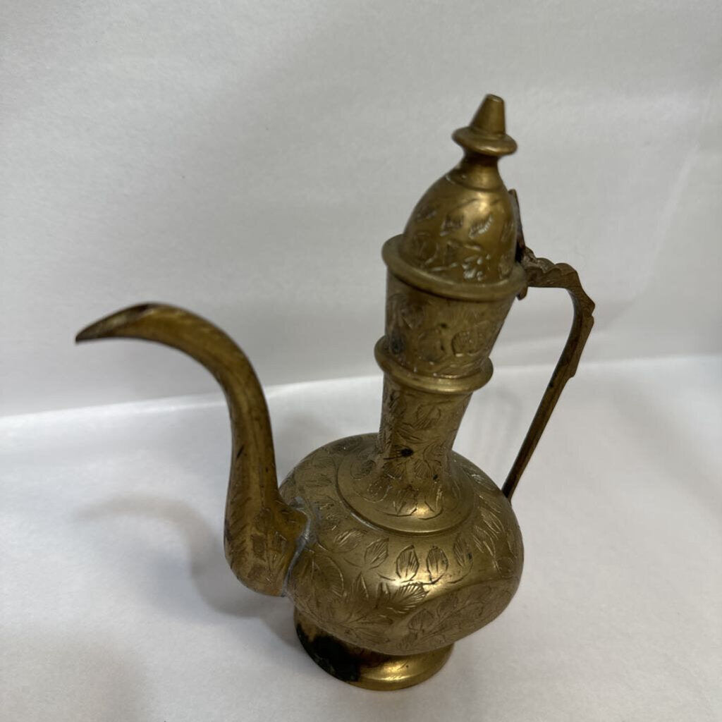 Vintage Brass Turkish Tea Pot 6"