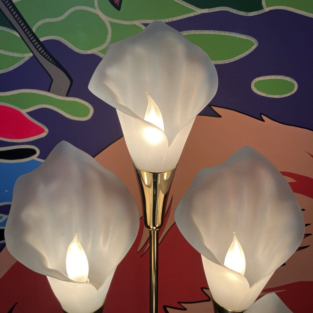 1980's Calla Lily Floor Lamp