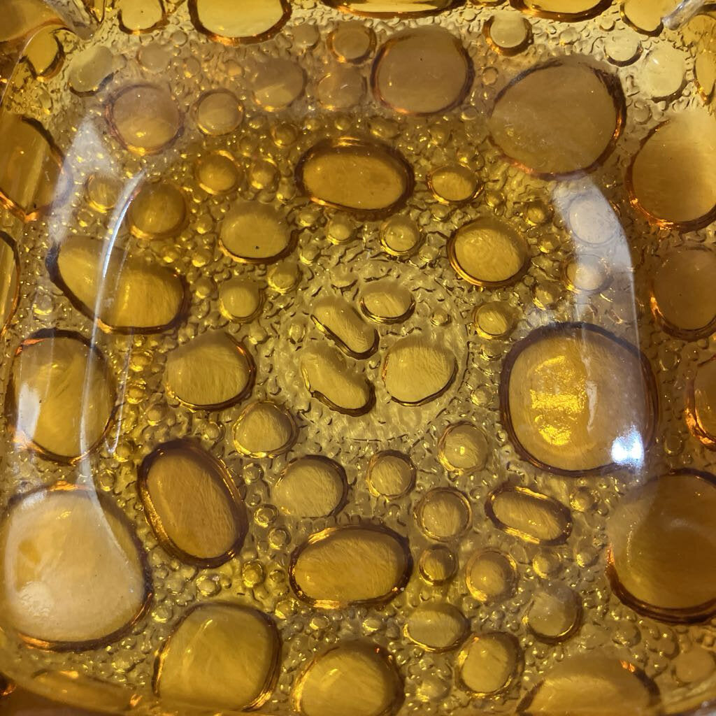 Vintage Libbey Amber Bubble Glass Ashtray