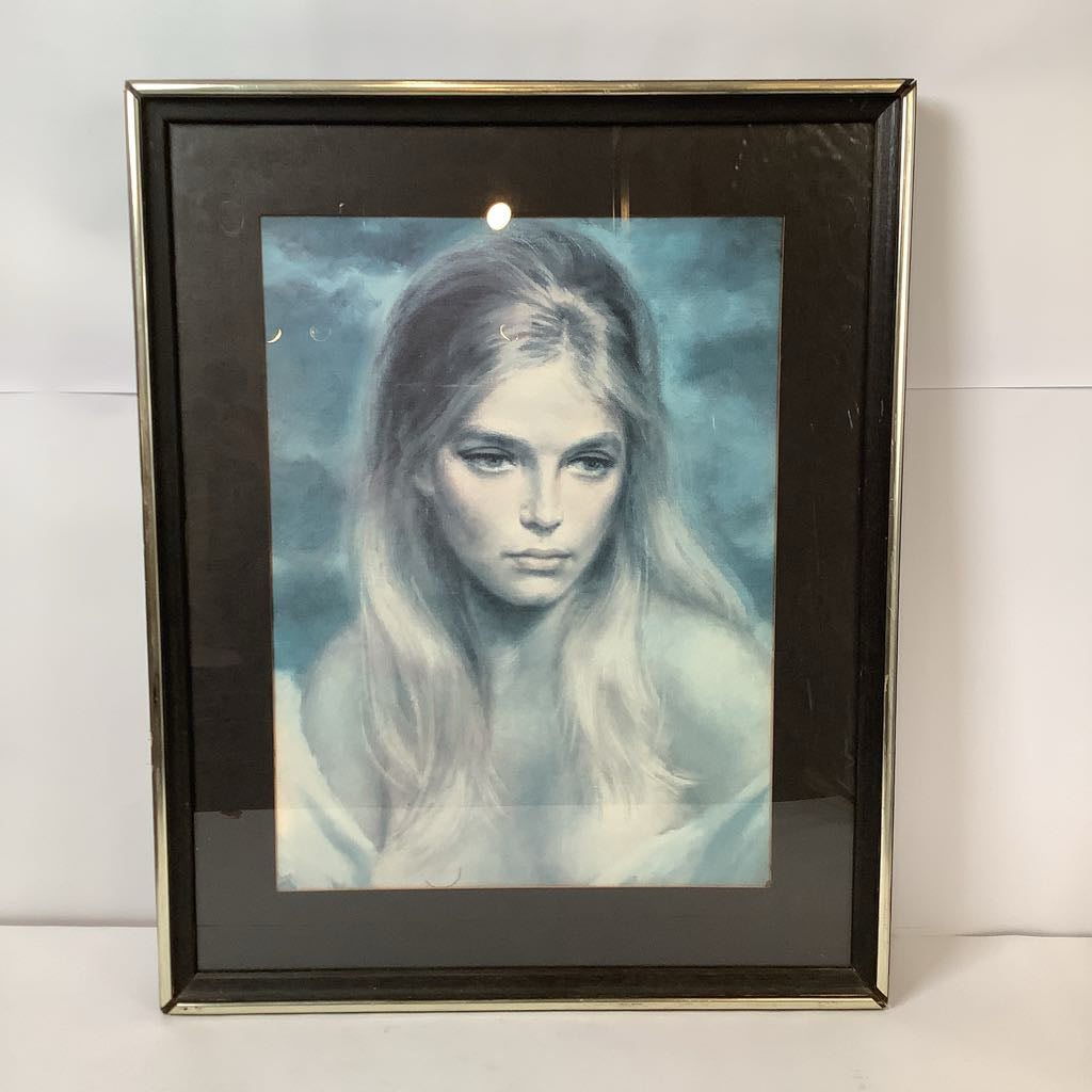 1970's Girl in Blue Portrait