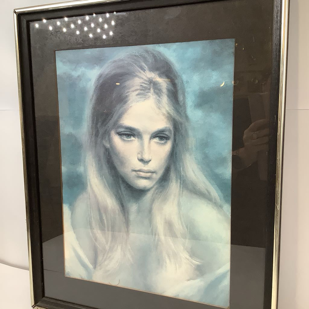 1970's Girl in Blue Portrait