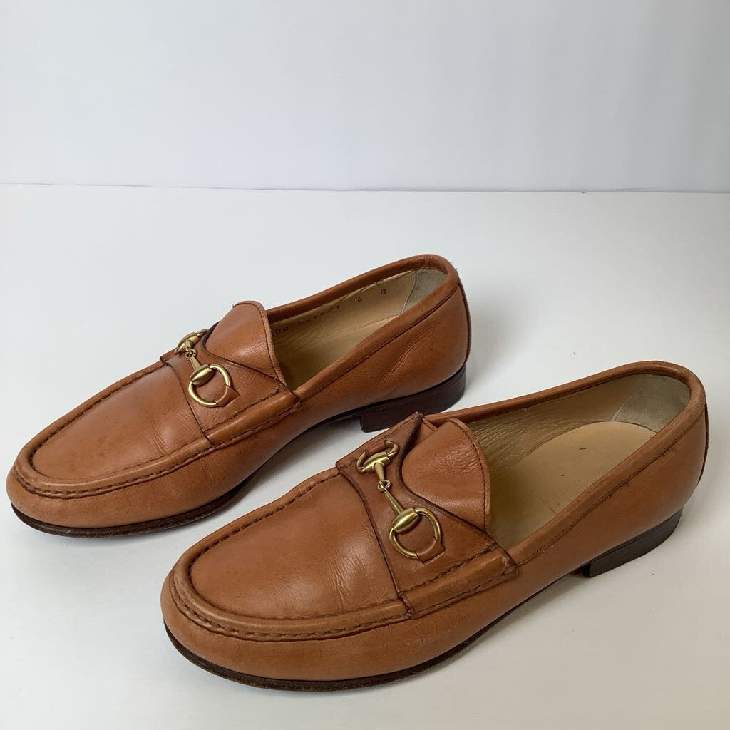 Authentic Vintage GUCCI Horsebit 1953 Loafers Tan Italian Leather