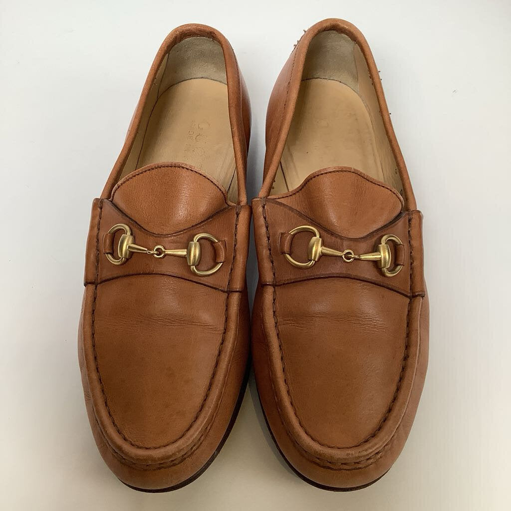 Authentic Vintage GUCCI Horsebit 1953 Loafers Tan Italian Leather
