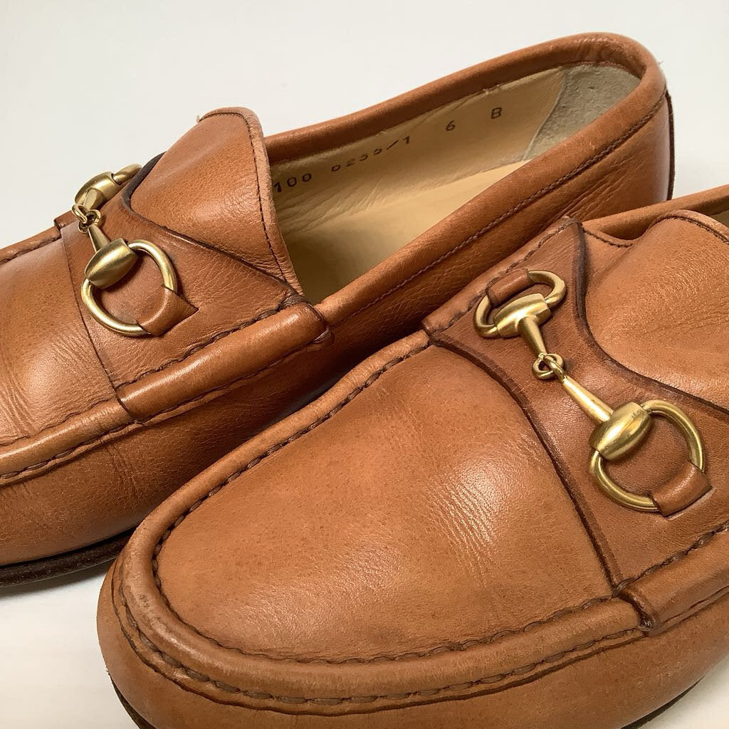 Authentic Vintage GUCCI Horsebit 1953 Loafers Tan Italian Leather