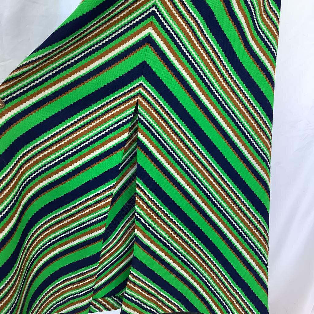 1960s R&K Knits Patterned Maxi Dress