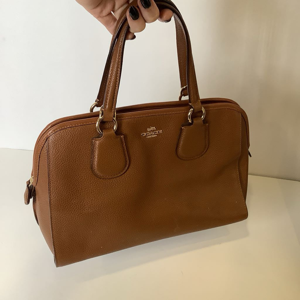 Coach Nolita Satchel Bag in Brown Crossgrain Leather