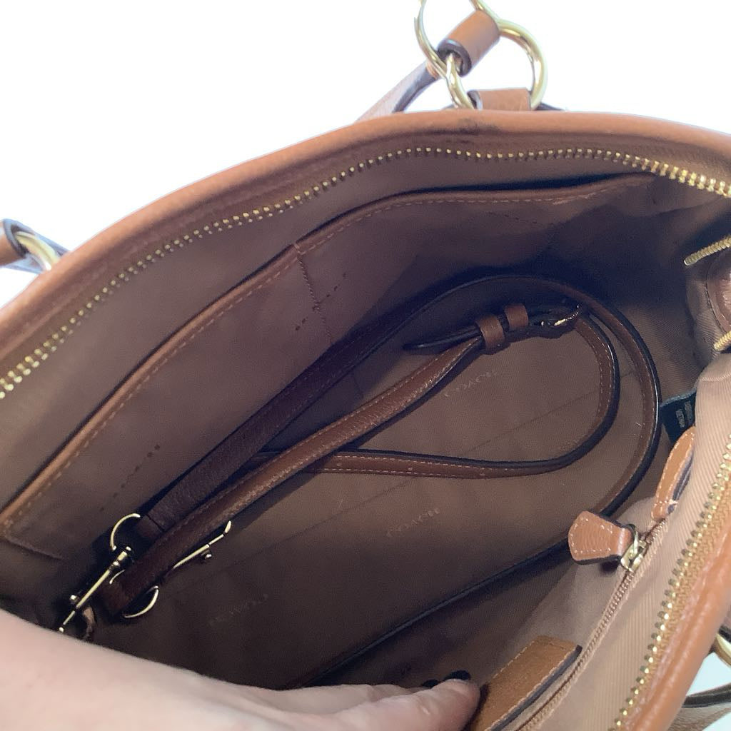 Coach Nolita Satchel Bag in Brown Crossgrain Leather