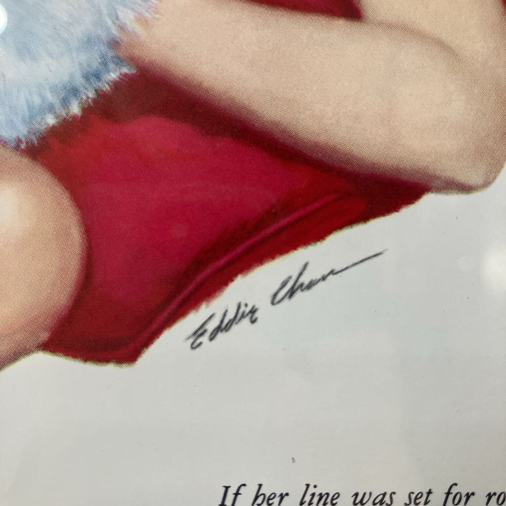 Framed Esquire Magazine Calendar June 1952