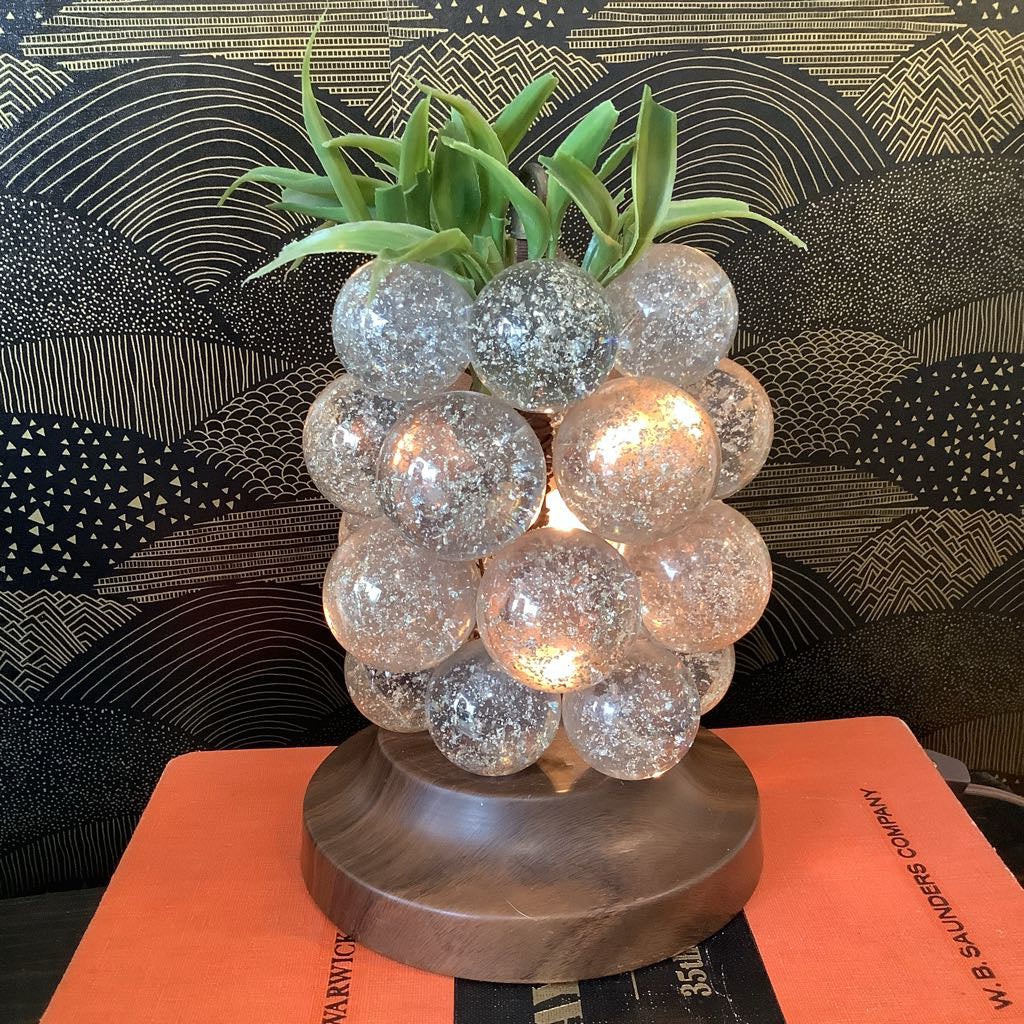1960s Lucite Grape Cluster Table Lamp