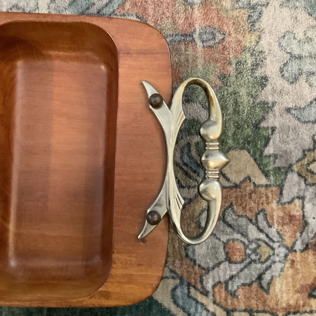 MCM Kromex Divided Wooden Tray