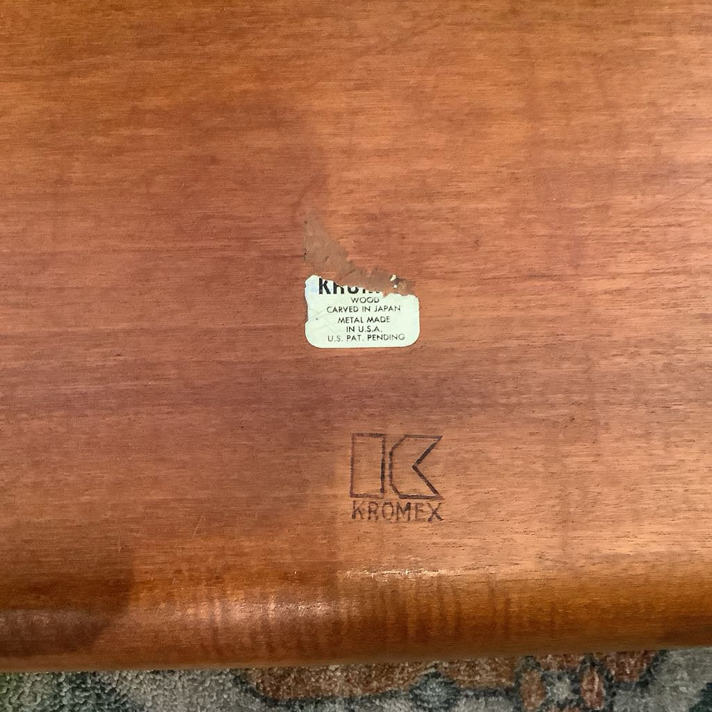 MCM Kromex Divided Wooden Tray
