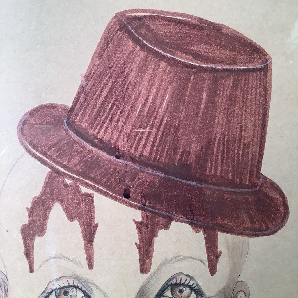 1991 Signed Hand Drawn Clown XL