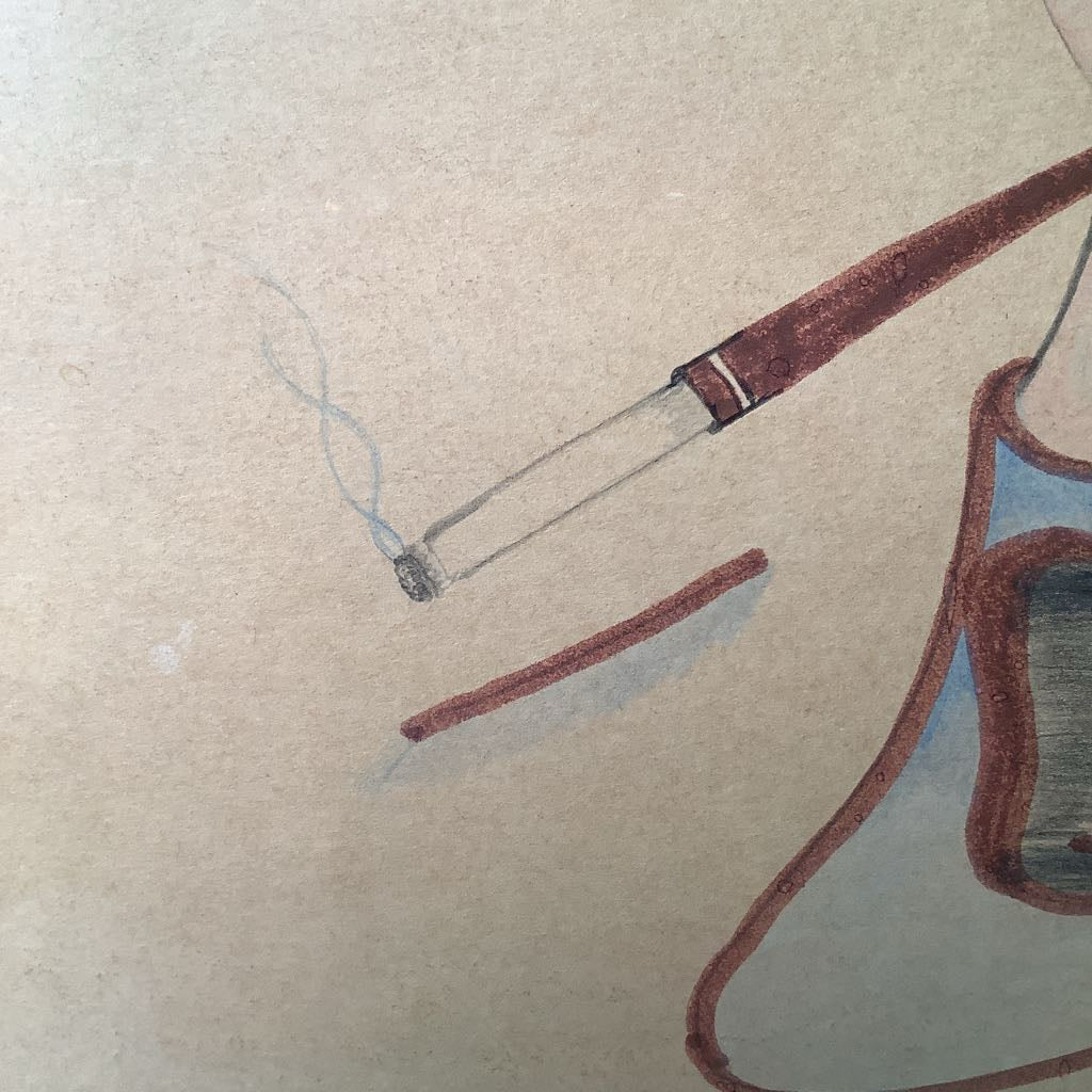 1991 Signed Hand Drawn Clown XL