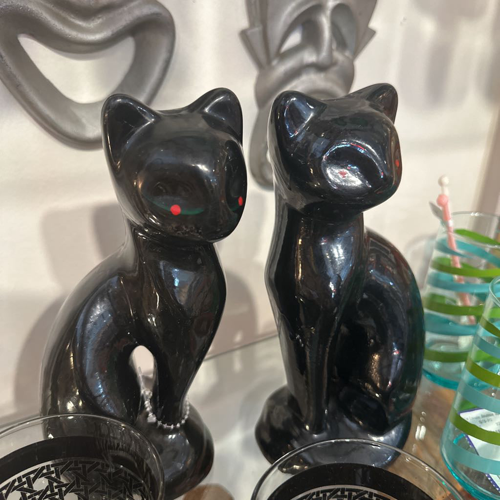 Vintage Black Cat Figurines