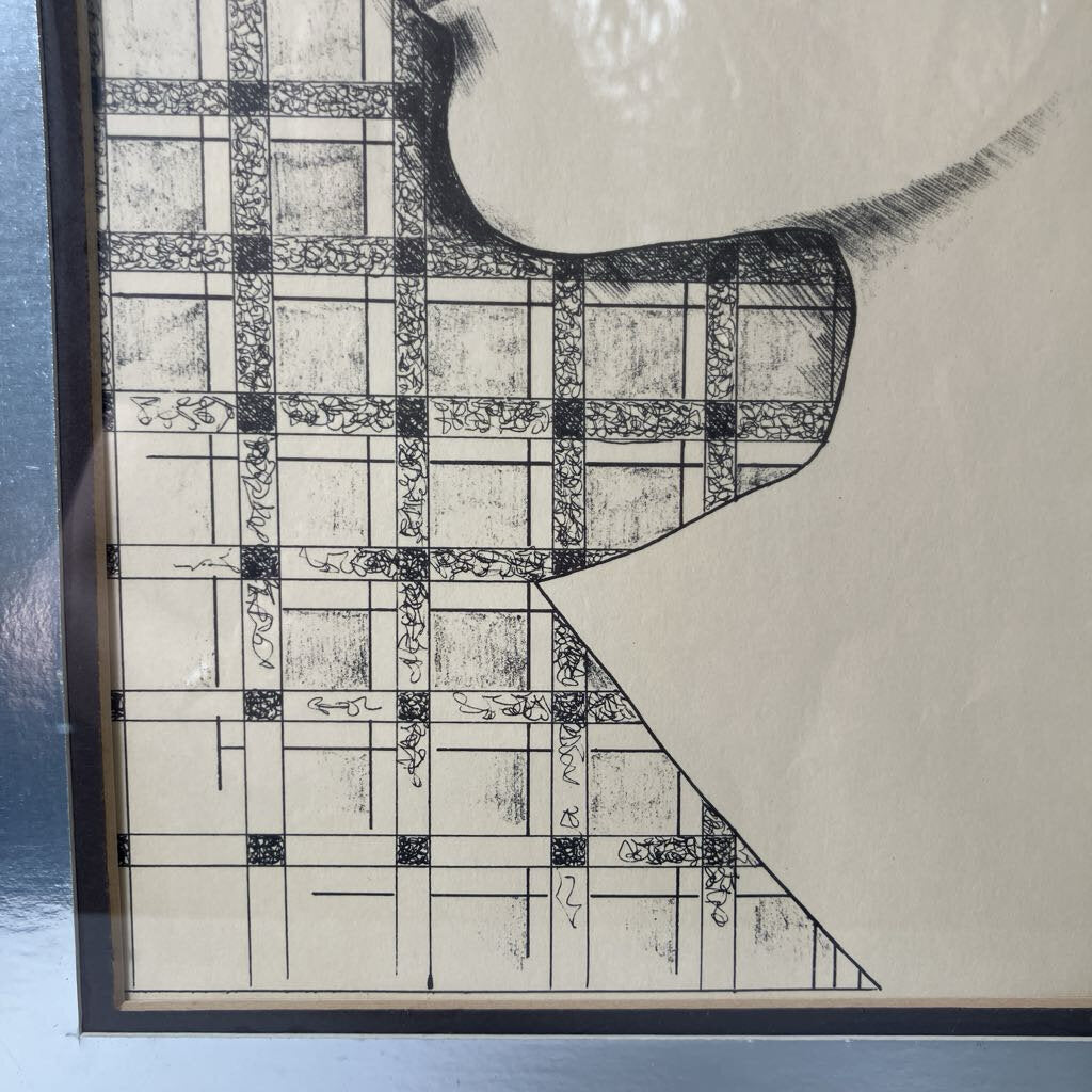 1976 Foil Framed Women's Portrait