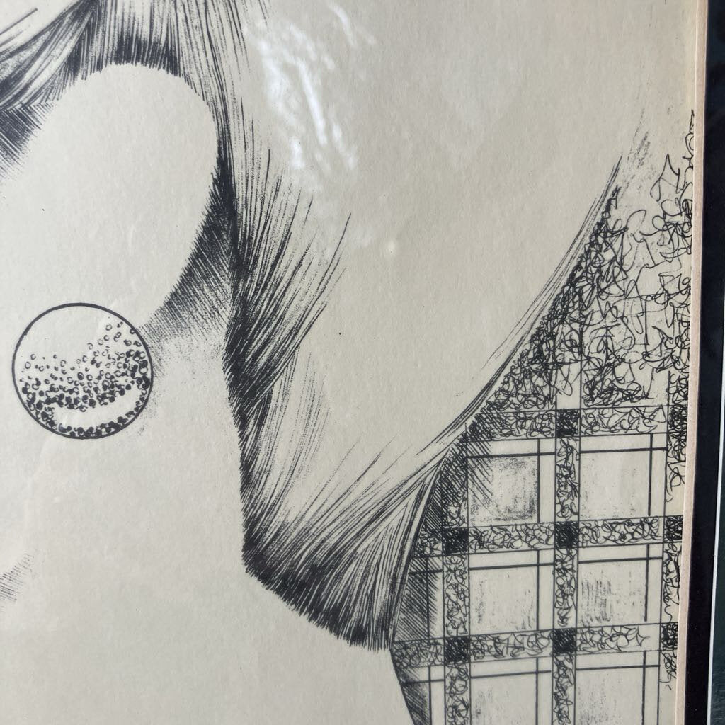 1976 Foil Framed Women's Portrait