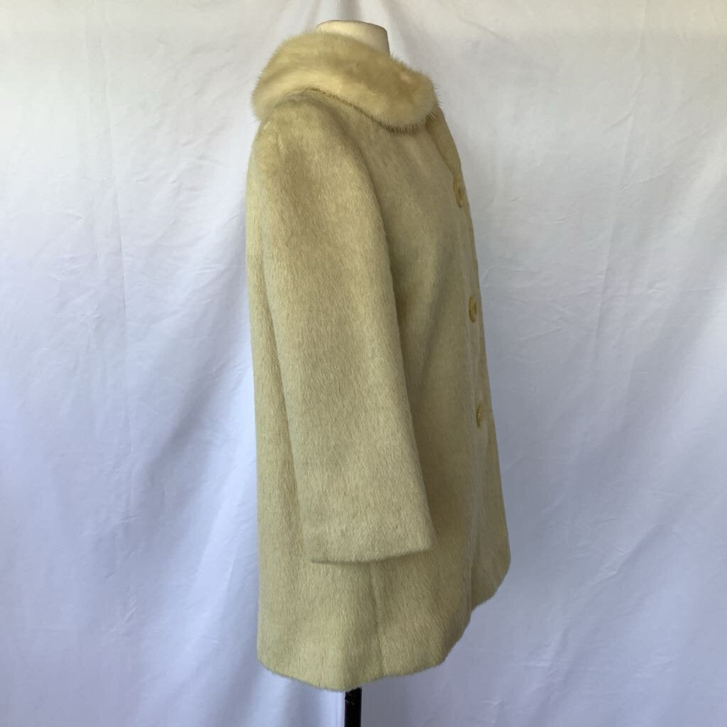 Vintage 1960s Dormeuil Wool Jacket w/ Fur Neck