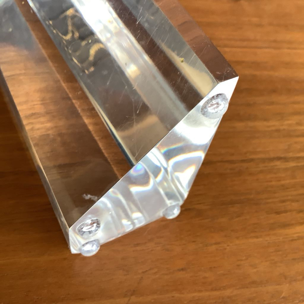 Mid Century Modern Lucite Candle Holders