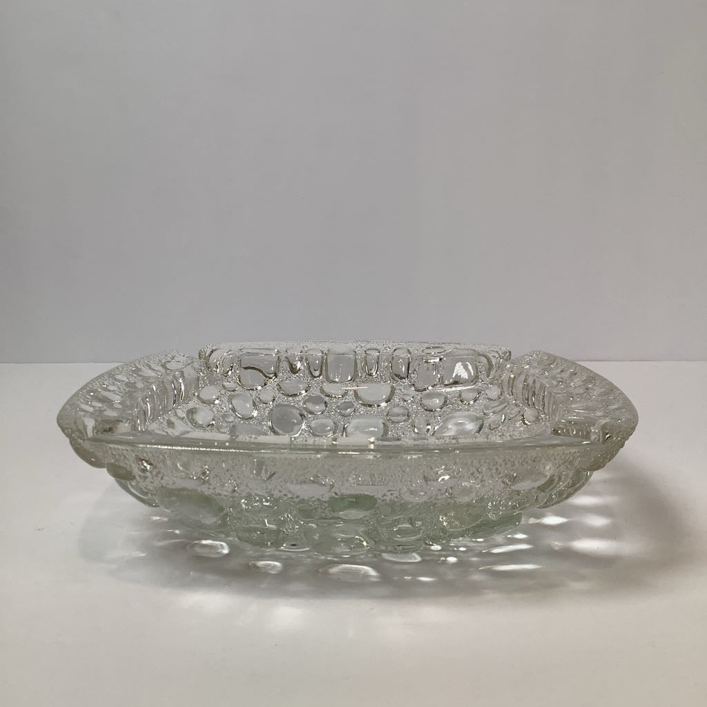 Vintage Bubble Glass Ash Tray