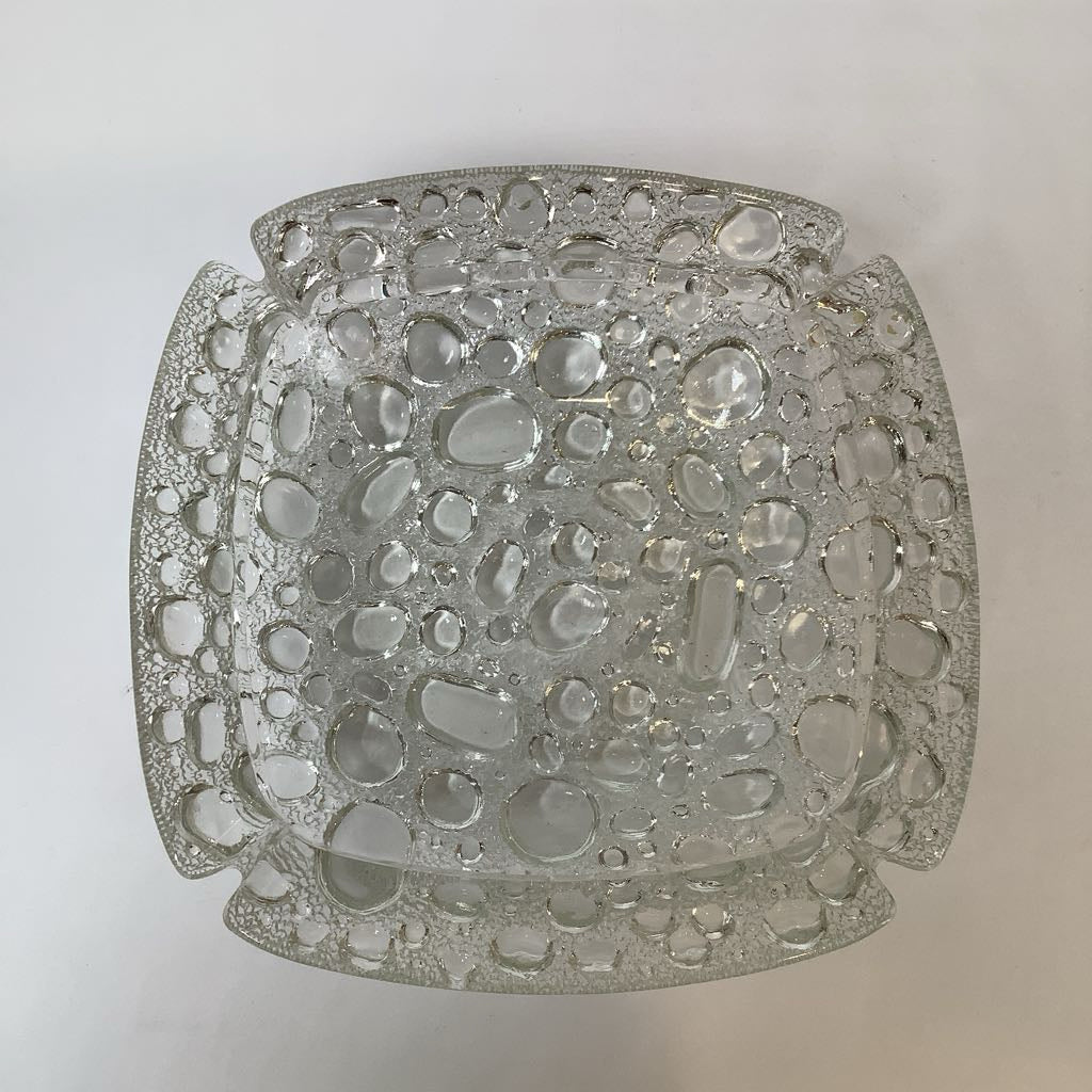Vintage Bubble Glass Ash Tray