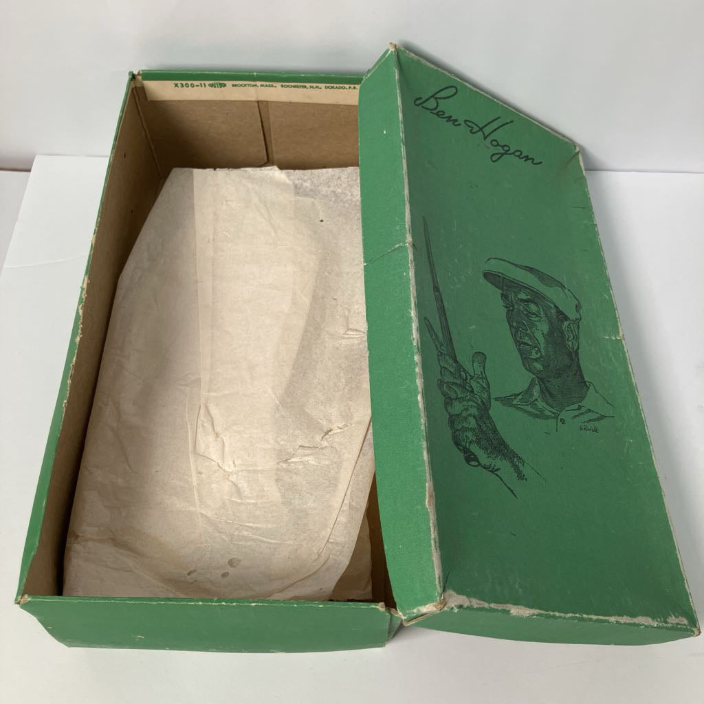 Vintage Ben Hogan Golf Shoes with Socks and Display Box