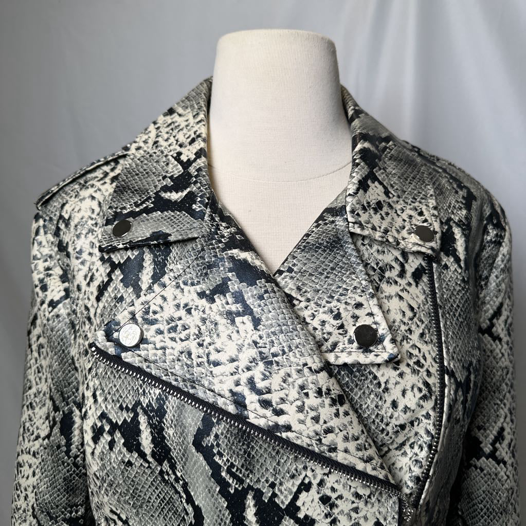 Snake Print Faux Leather