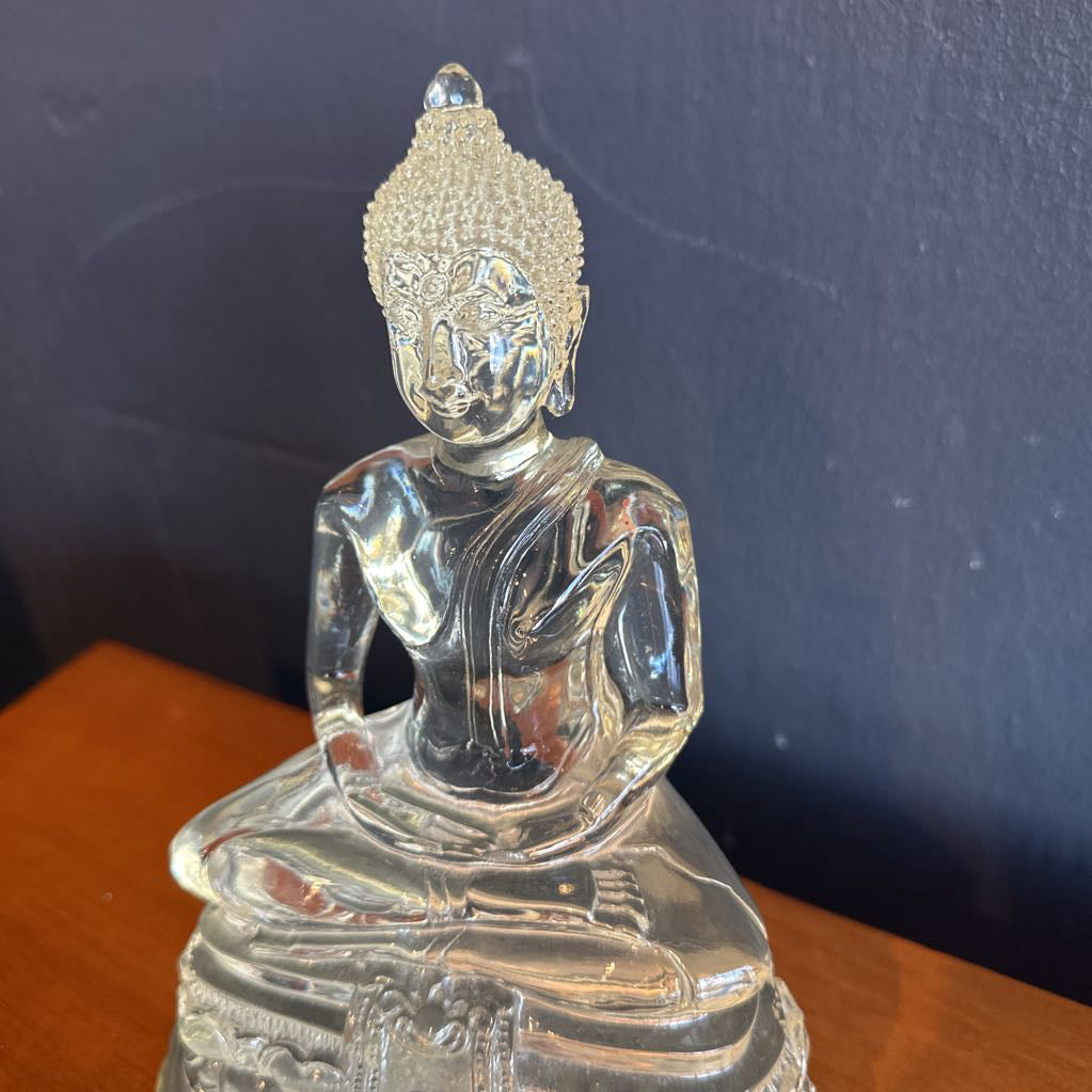 Vintage Thai Resin Translucent Seated Buddha