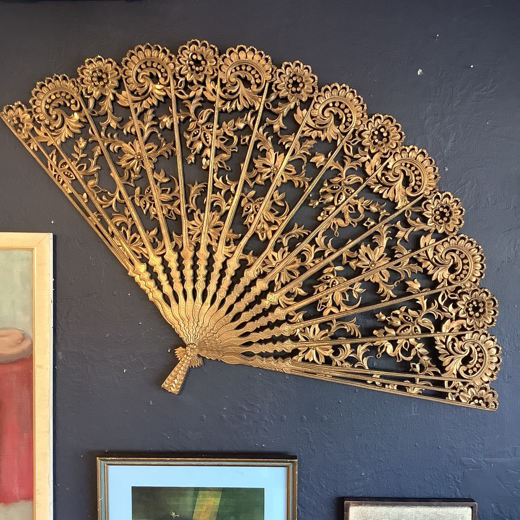 Vintage Hollywood Regency Burwood Fan Art