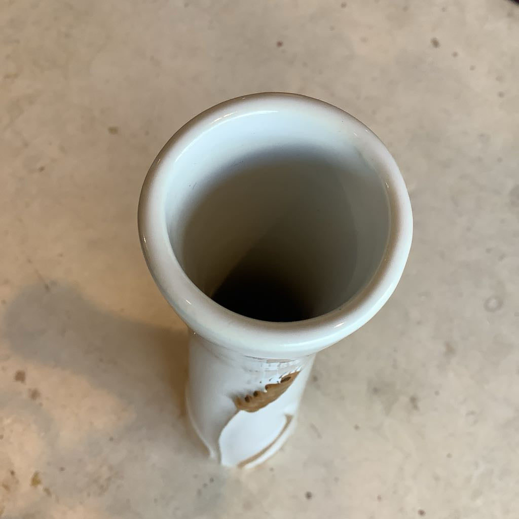 White n Gold wheat vase