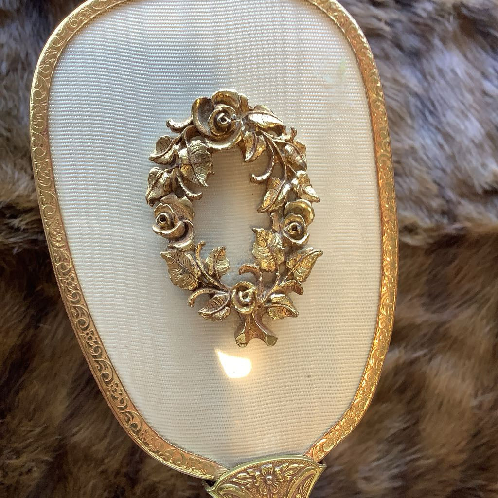 Vintage Vanity Mirror Brush Set