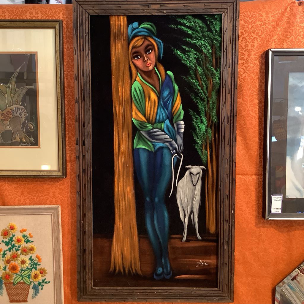 1960s Black Light Velvet Art