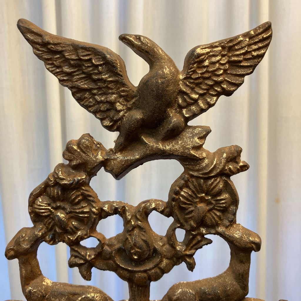 Vintage Cast Iron Match Box Holder