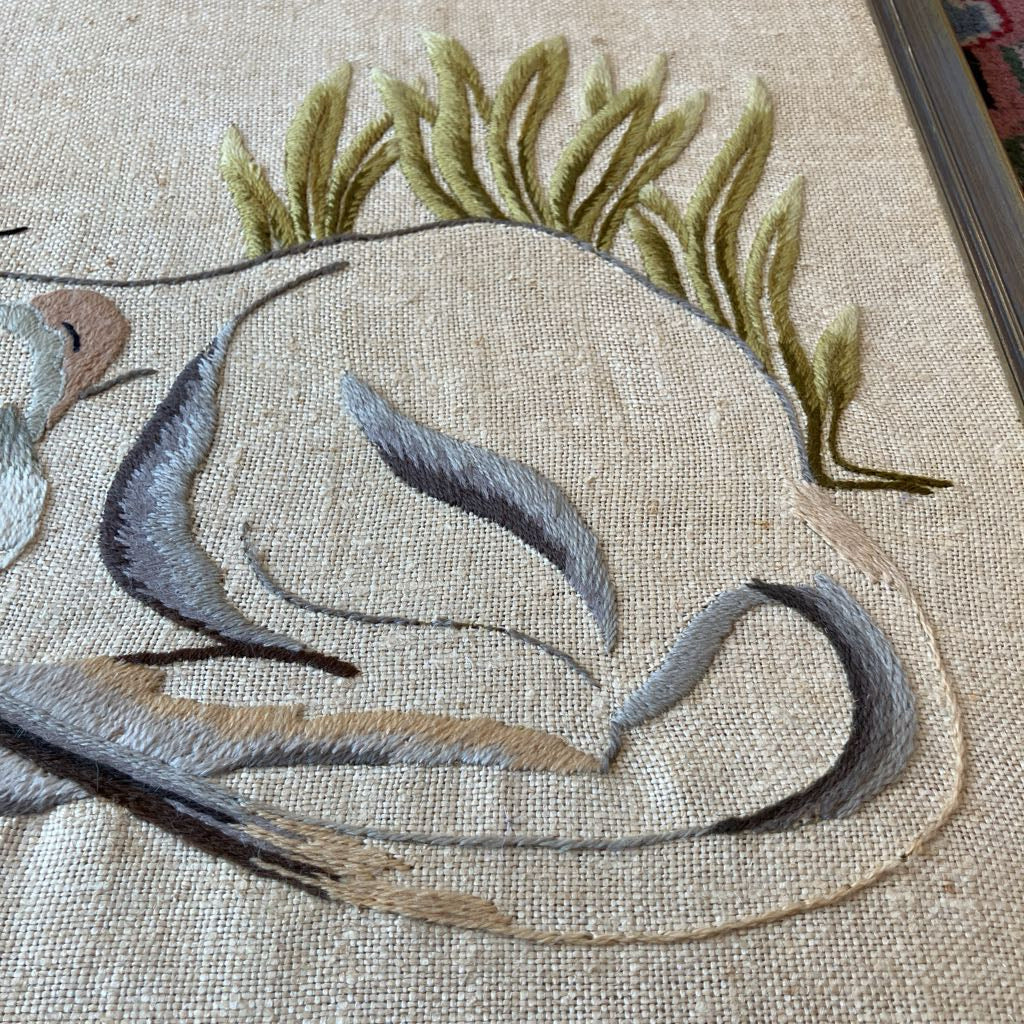 Vintage Embroidered The Lion and The Lamb