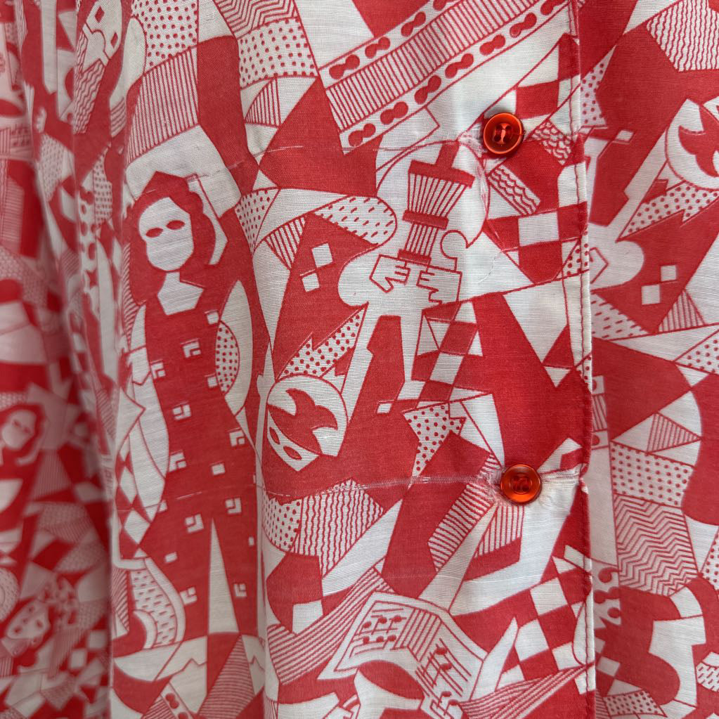 1970s JC Penney Novelty Button Up