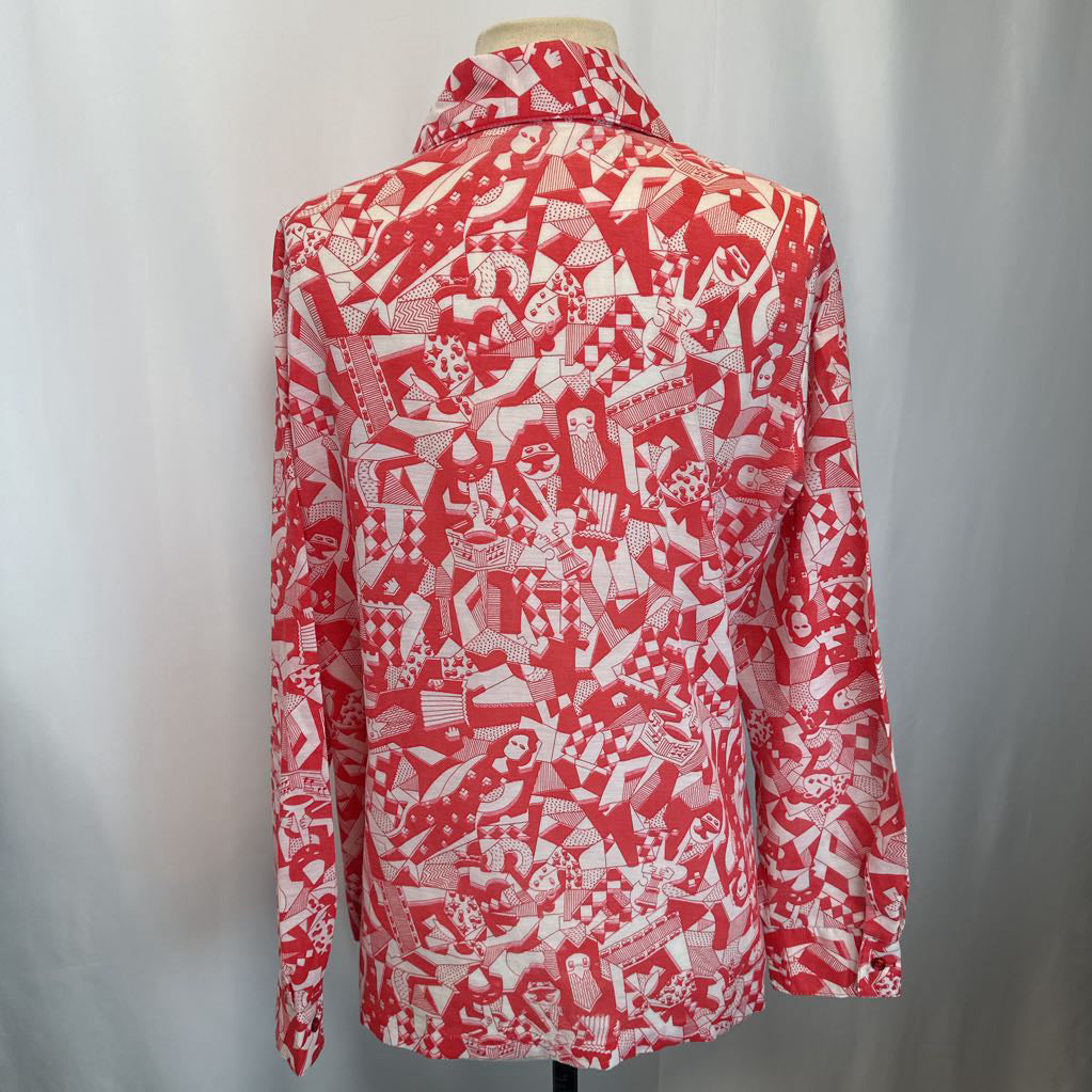 1970s JC Penney Novelty Button Up