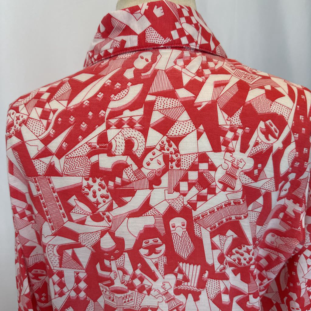 1970s JC Penney Novelty Button Up