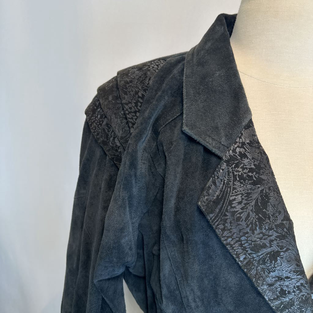 1980s Black Wilsons Leather Crop Bolero Biker Jacket