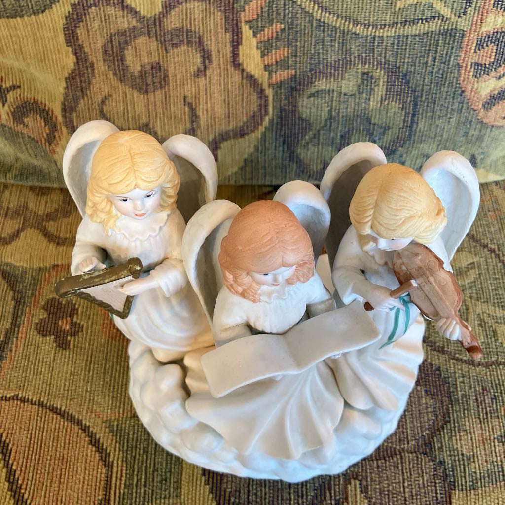 Vintage Amazing Grace Music Box with Angels