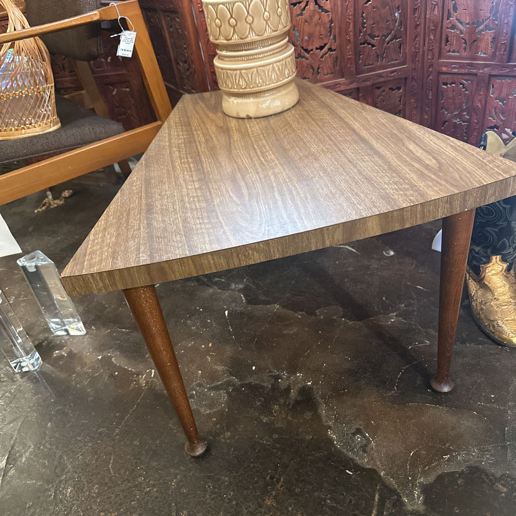 Vintage Mid Century Modern Triangle Side Table