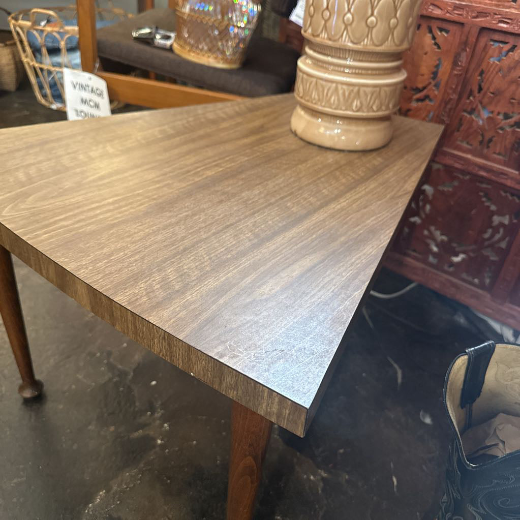 Vintage Mid Century Modern Triangle Side Table