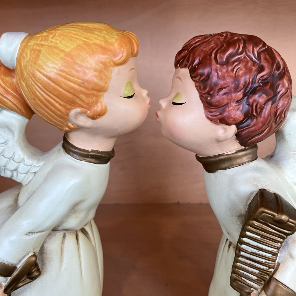 1970's Kissing Angel Figures and Music Box
