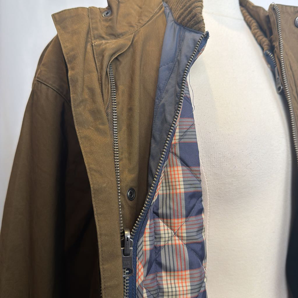 Penguin Olive Green Casual Utility Jacket w/ Removeable Quilted Inside