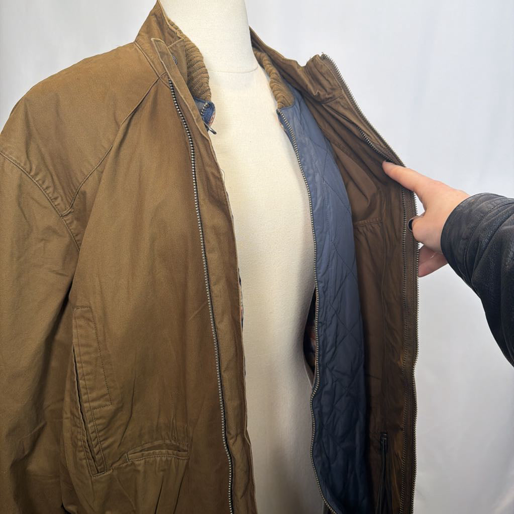 Penguin Olive Green Casual Utility Jacket w/ Removeable Quilted Inside