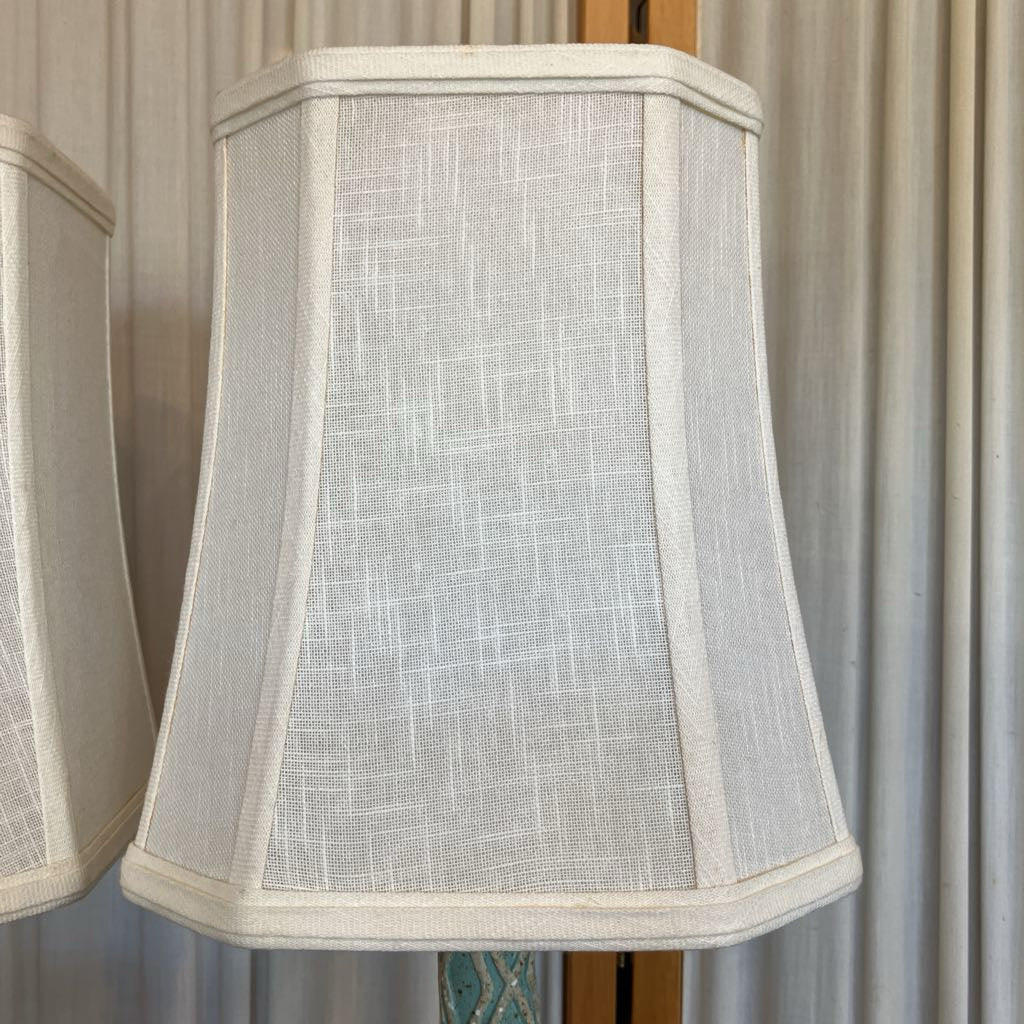 Textured lampshade against a neutral background