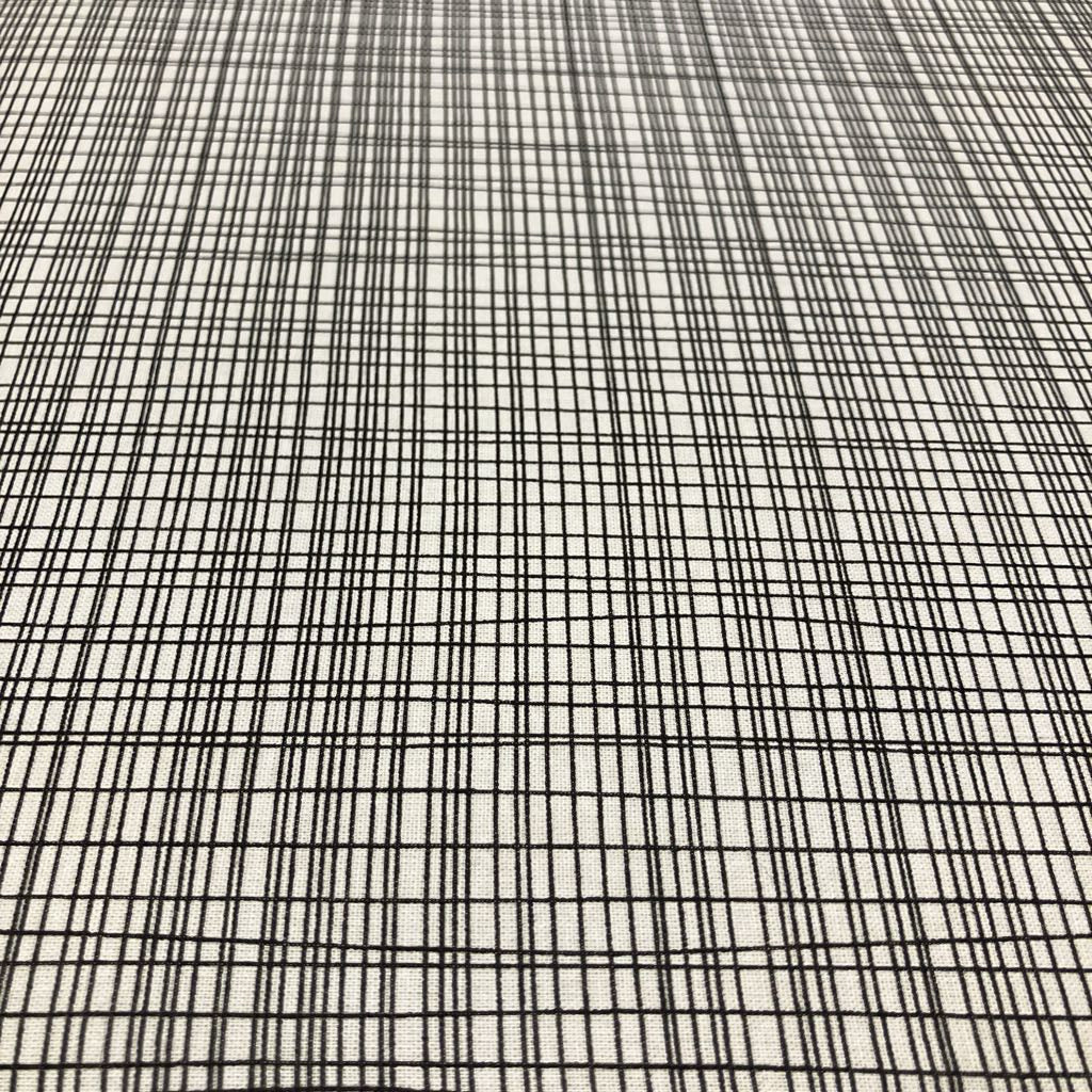 Black grid pattern on a white background