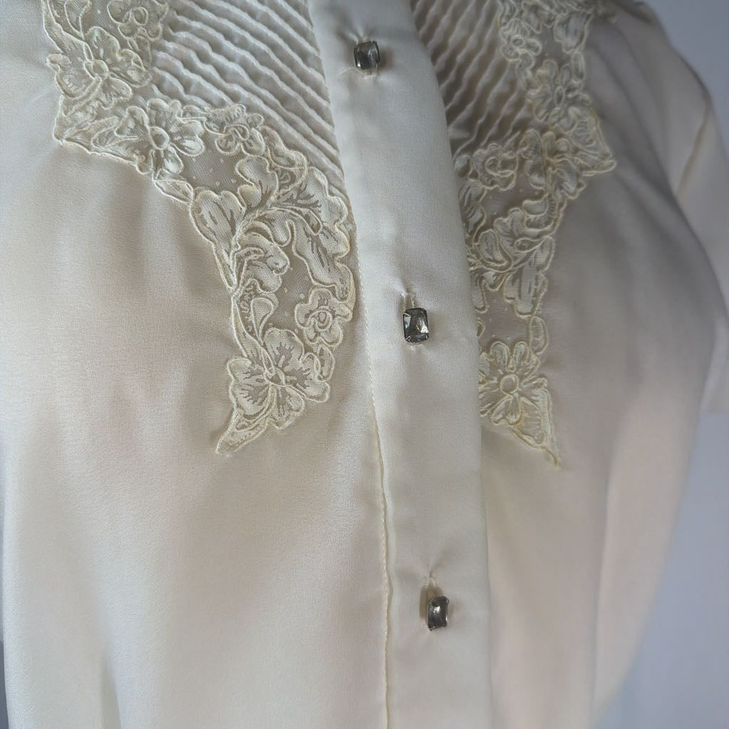 1950s Rhinestone Button Up